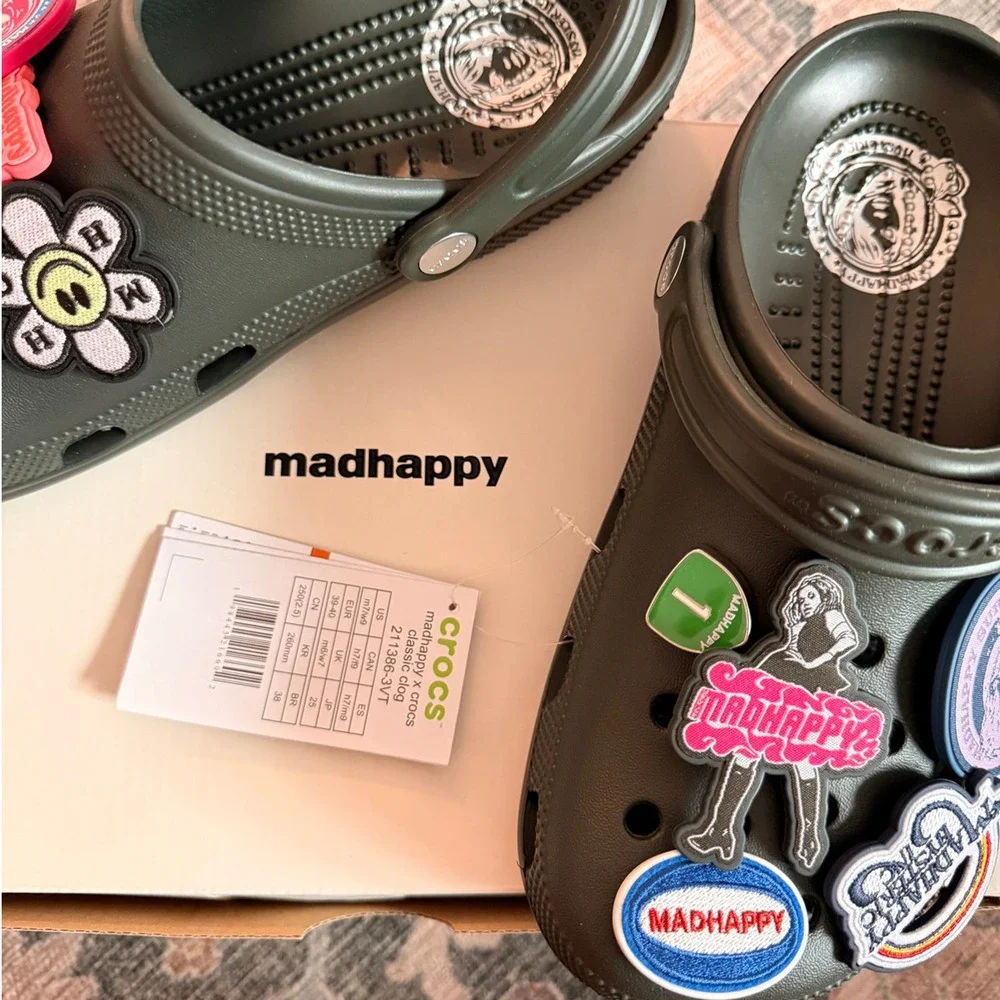 Madhappy Crocs Size 7 Men 9 Women Hysteric Glamour Clog Mens Green Kelp Mallcore